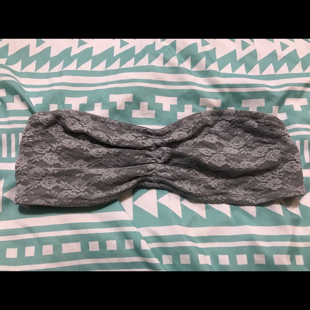 VS PINK Gray lace bandeau